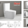 ONE HOLE Tornado Quiet Two Piece Toilet (LE-8301)