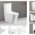 Rimless Two Piece Toilet (LE-8303D)