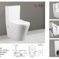 Rimless Two Piece Toilet (LE-8380)
