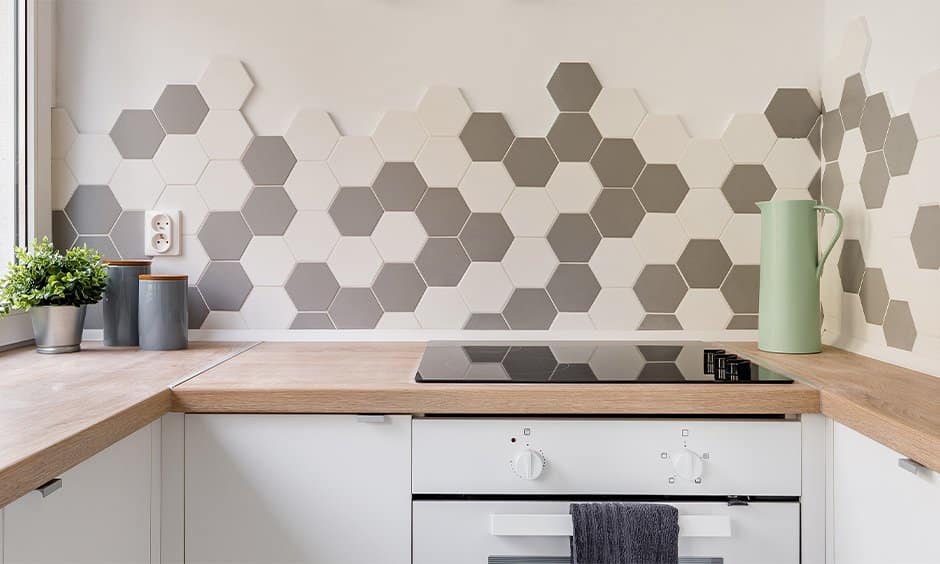 One-tile kitchen design