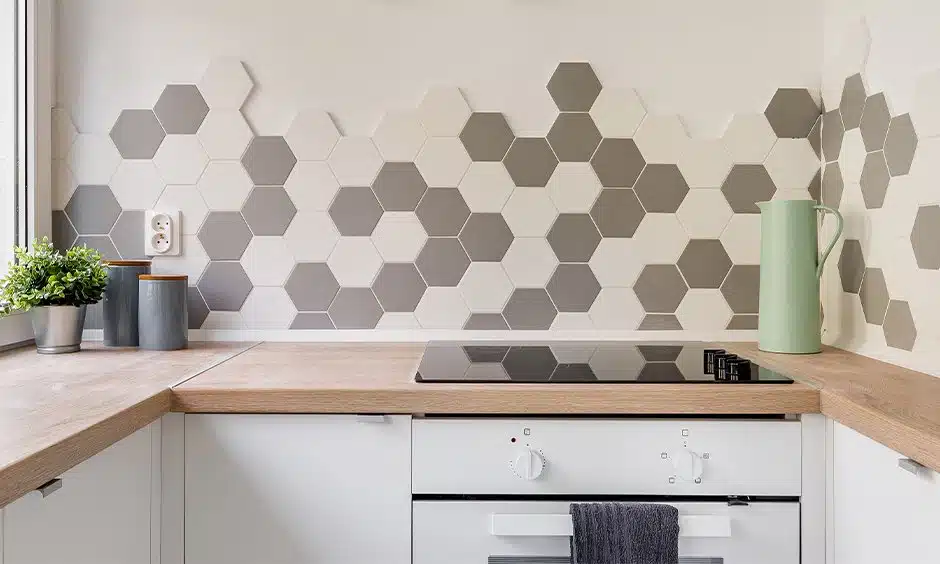 One-tile kitchen design
